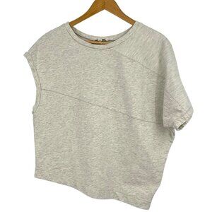 Sydney Brand Asymmetrical Top Gray 100% Cotton French Terry Size M